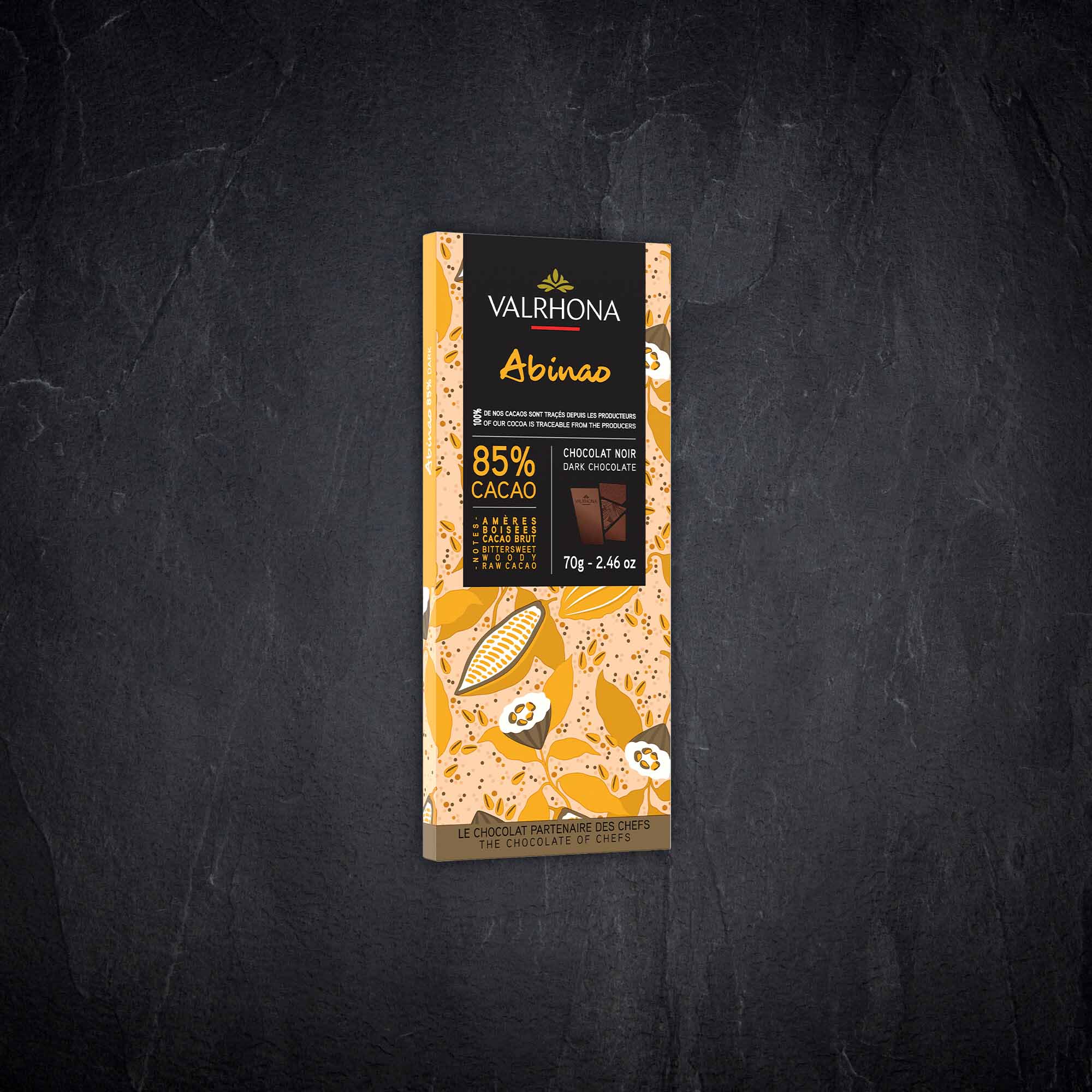 Schokoladentafel Abinao - 85% Kakao | Valrhona