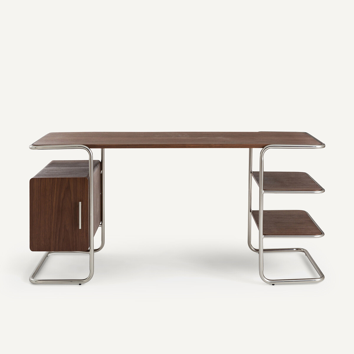 AM.PM<br>Mesa com tubos e folheado de nogueira, Emlyn