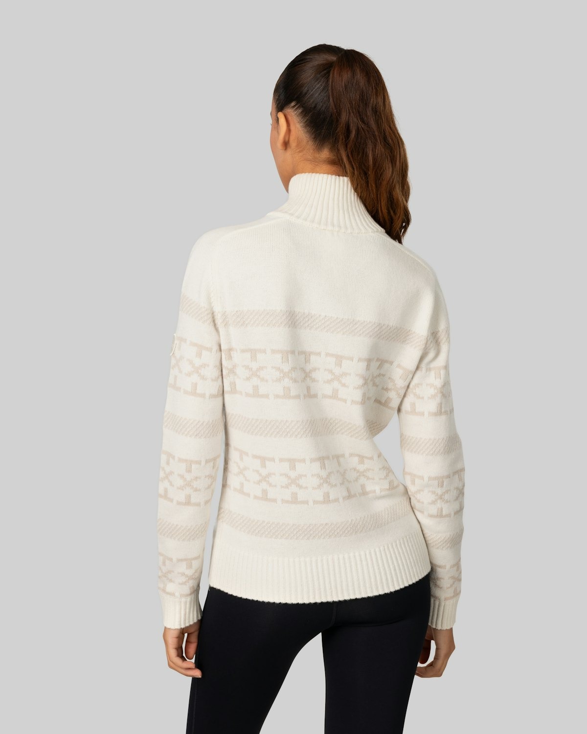 Dalsbygda Woolmix Halfzip Sweater Dame Tofu White