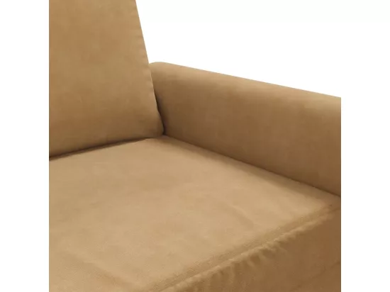 Canapé à 2 places Marron 120 cm Velours