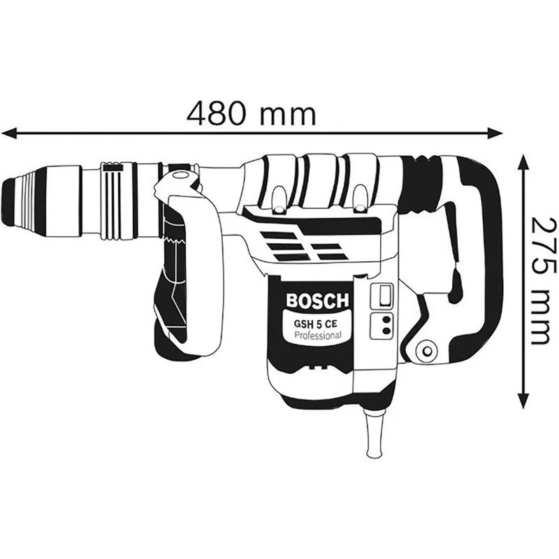 Marteau Piqueur filaire Bosch Professional GSH 5 CE SDS Max