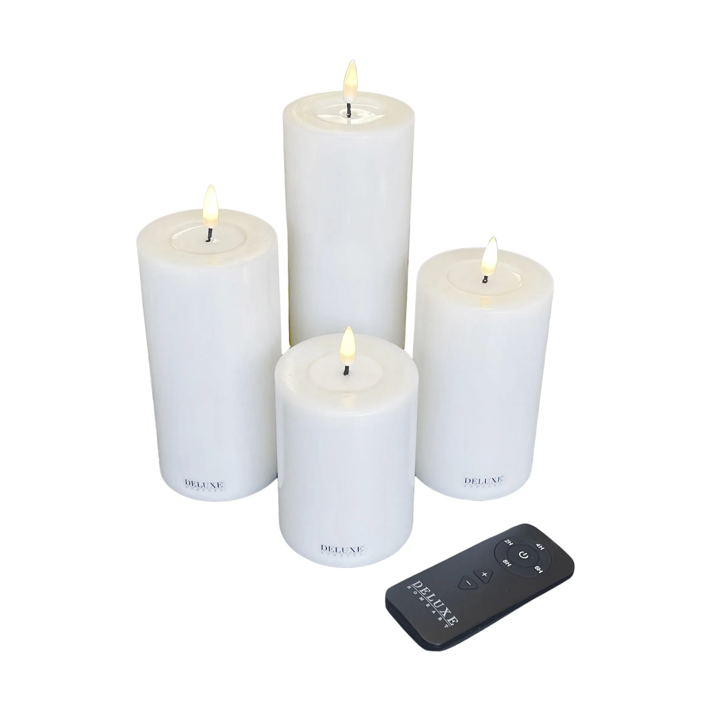 Deluxe Homeart LED bloklys - 4 stk.