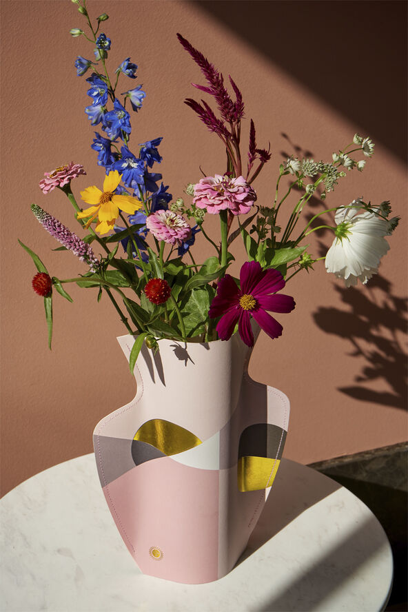 OCTAEVO PAPER VASE SIENA PINK Pink