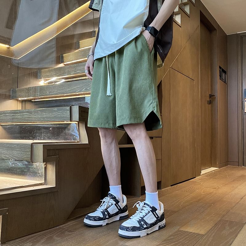 Posive - Effen shorts met trekkoord in de taille