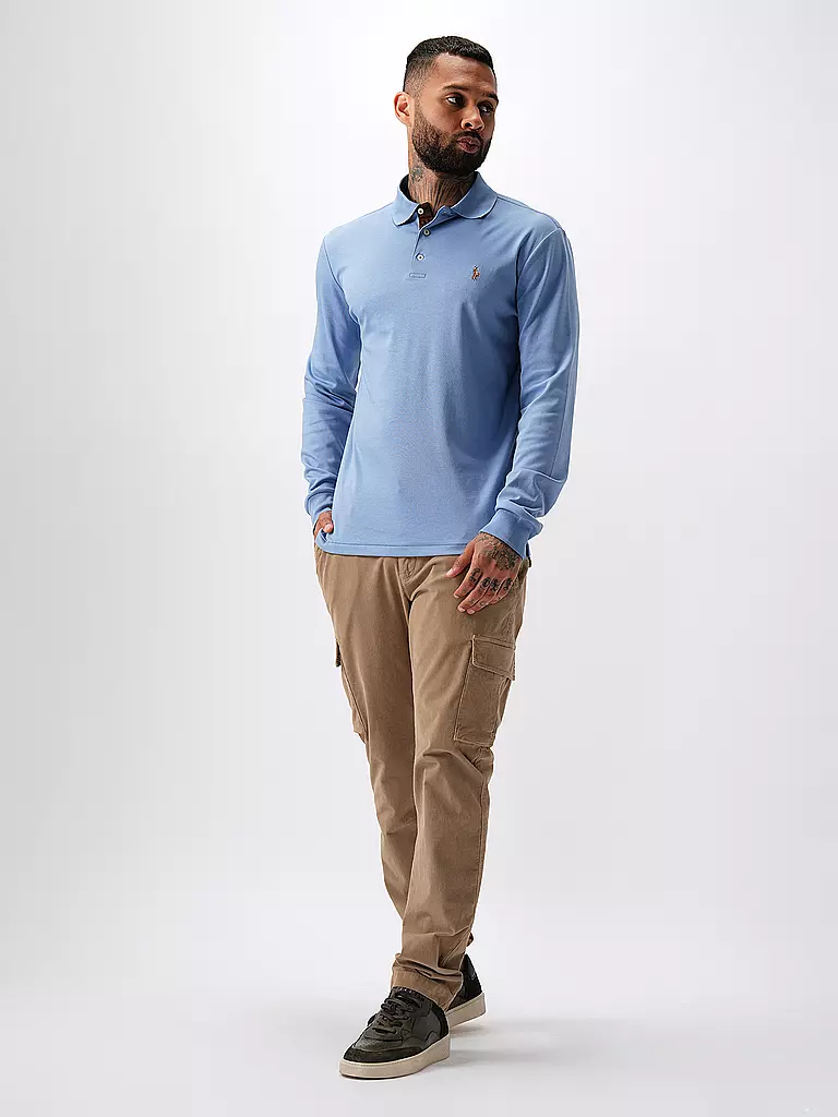 POLO RALPH LAUREN Poloshirt Custom Slim Fit hellblau