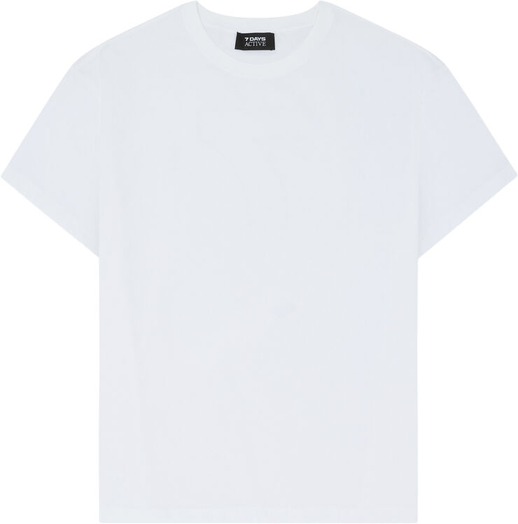 7 Days Active Organic Oversize Tee 049 brilliant white