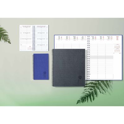 Agenda spiralé Forever Eurotime 22W - 1 semaine sur 2 pages - 18,5 x 22,5 cm - disponible dans différentes couleurs - Exacompta