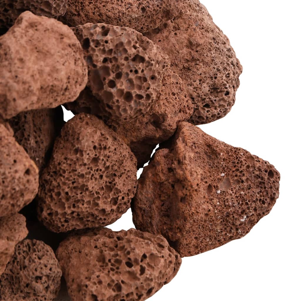 Roches volcaniques 10 kg rouge 3-5 cm