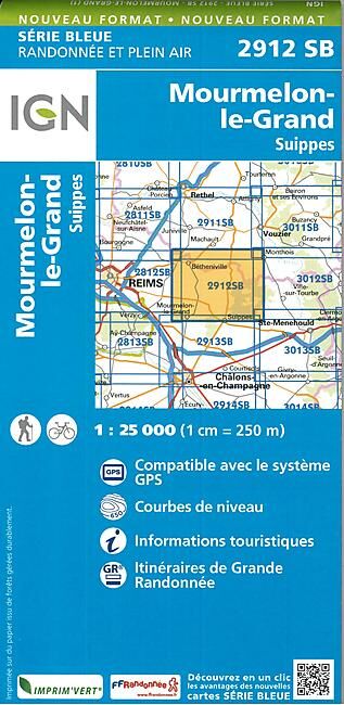 IGN - 2912 SB MOURMELON LE GRAND 1 25 000