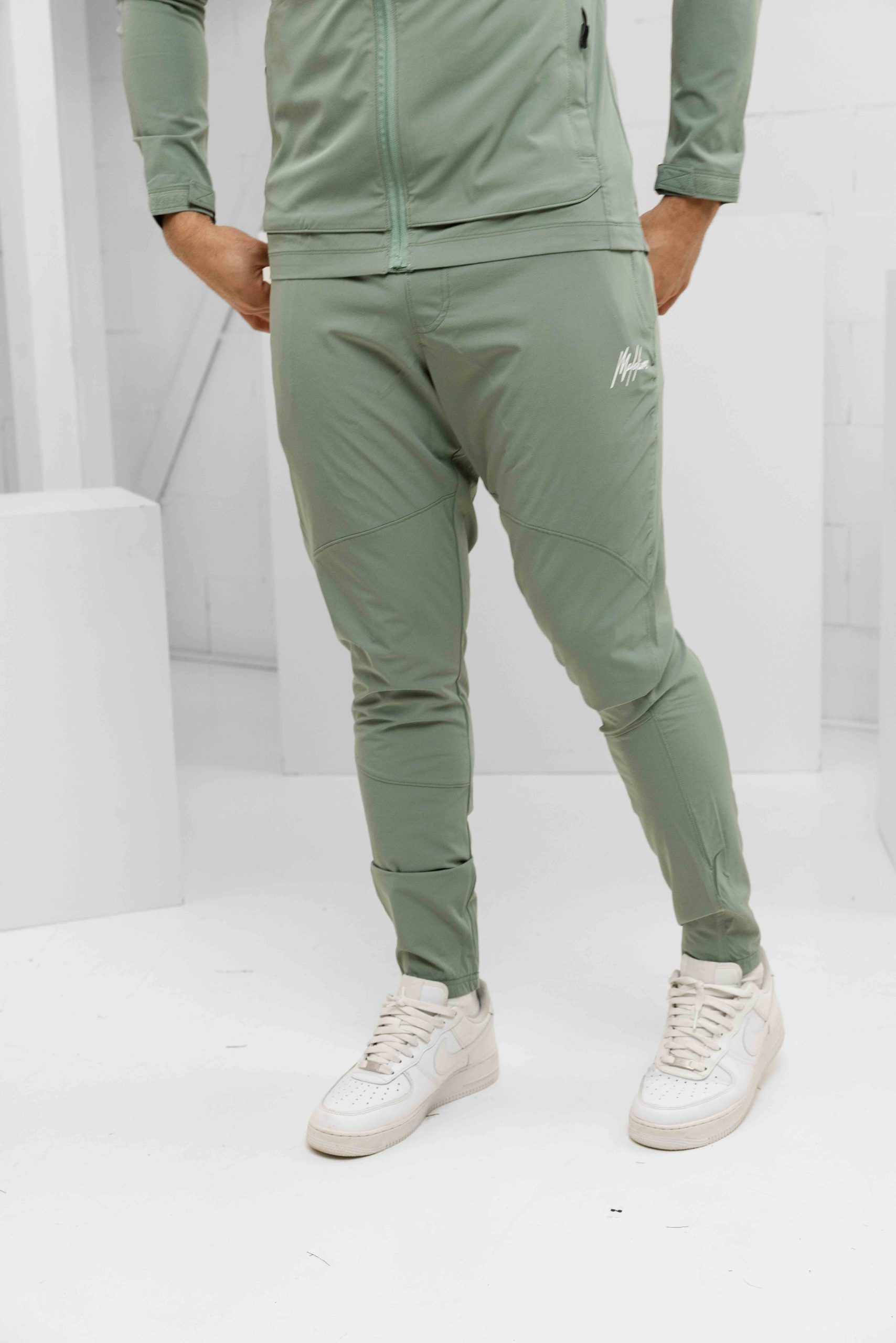 Malelions Sport Running Trainingspak Heren Lichtgroen