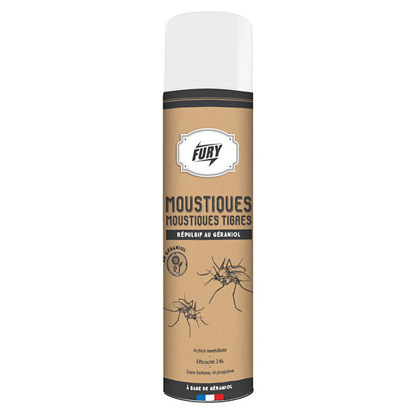 Répulsif moustiques et moustiques tigre au géraniol Fury 400 ml