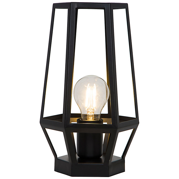Lampe de table incandescent Nantan GoodHome E27 noir mat