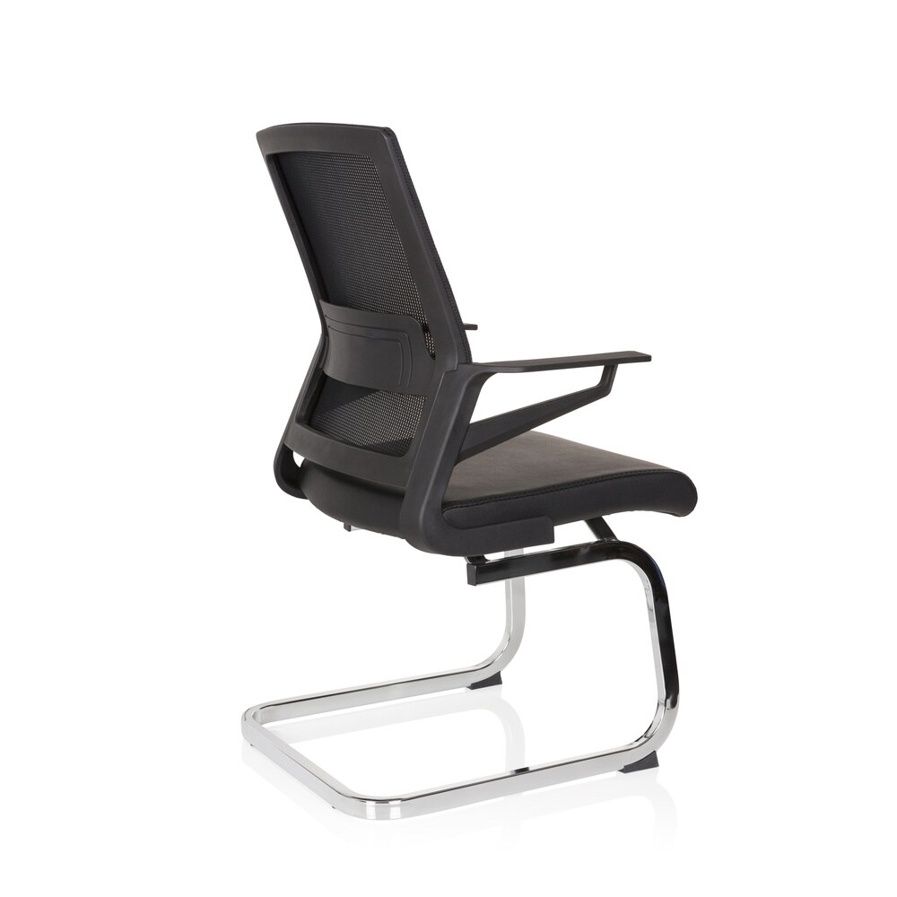 Freischwinger INVENTOR V PRO Kunstleder/Netzstoff mit Armlehnen hjh OFFICE