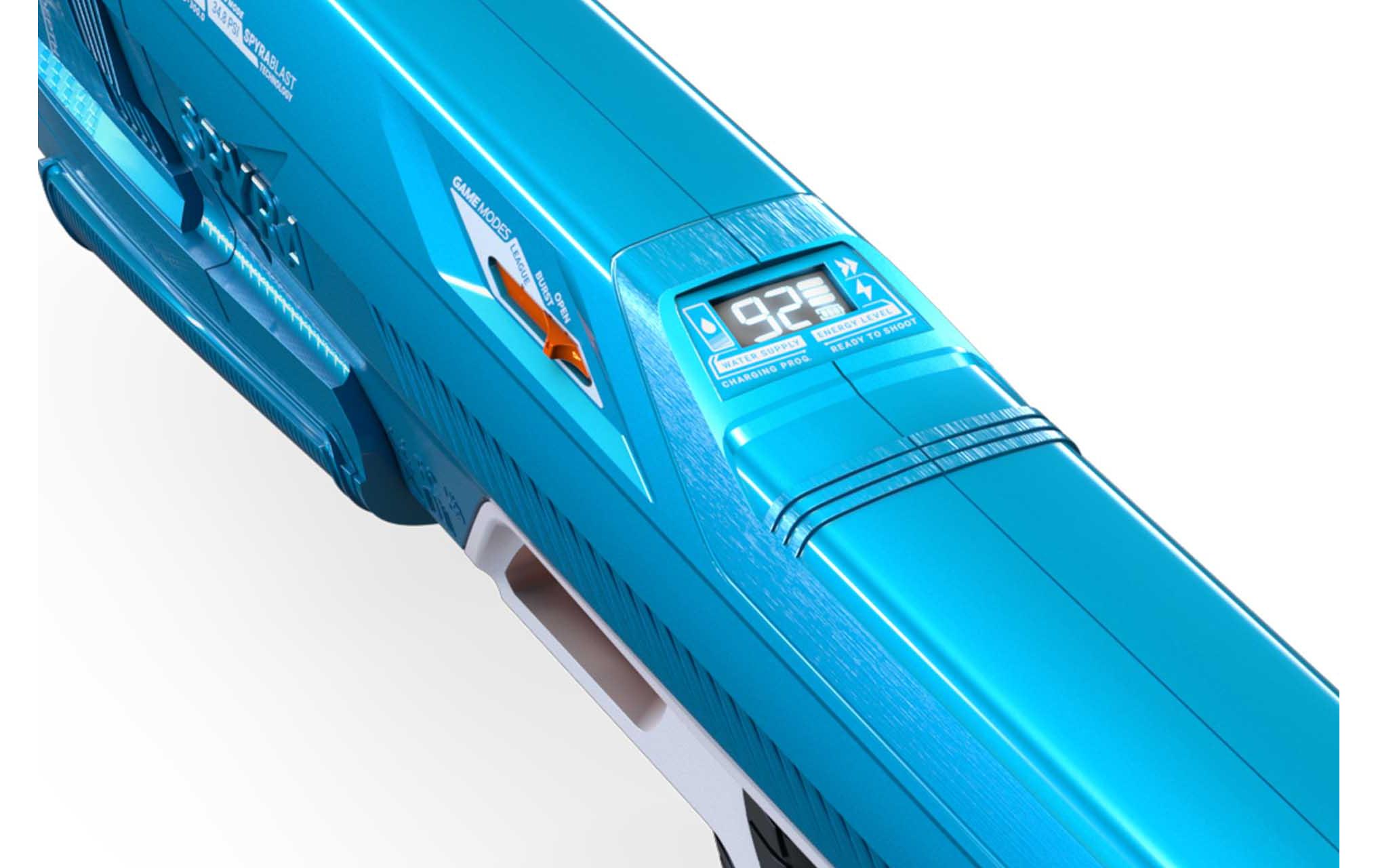 Wasserpistole SpyraThree blau<br>Halbautomatische Akkubetriebene Wasserpistole