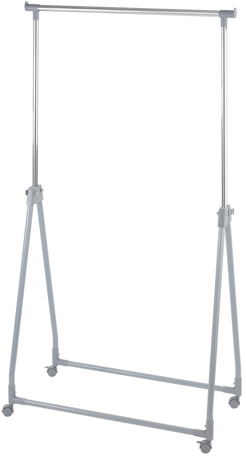 WENKO Kleiderständer stufenlos höhenverstellbar (99-167 cm), mit 4 Rollen, Tragkraft 40 kg