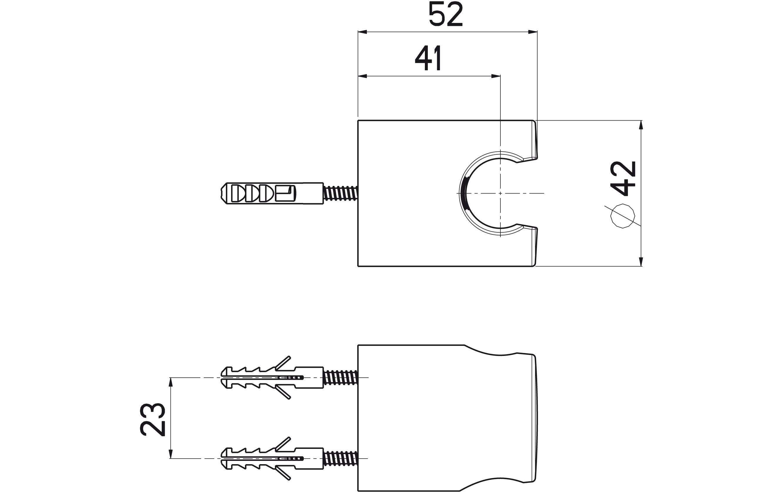 Brausehalter Techon Fix ABS ChromeWandhalter