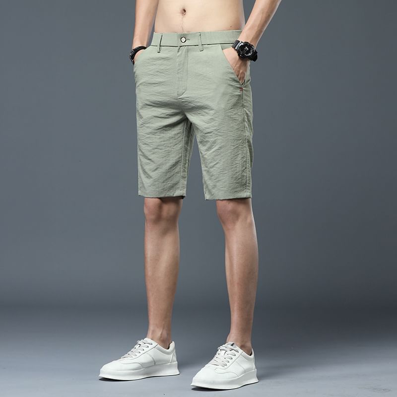 Lefitt - Mid Rise Plain Shorts