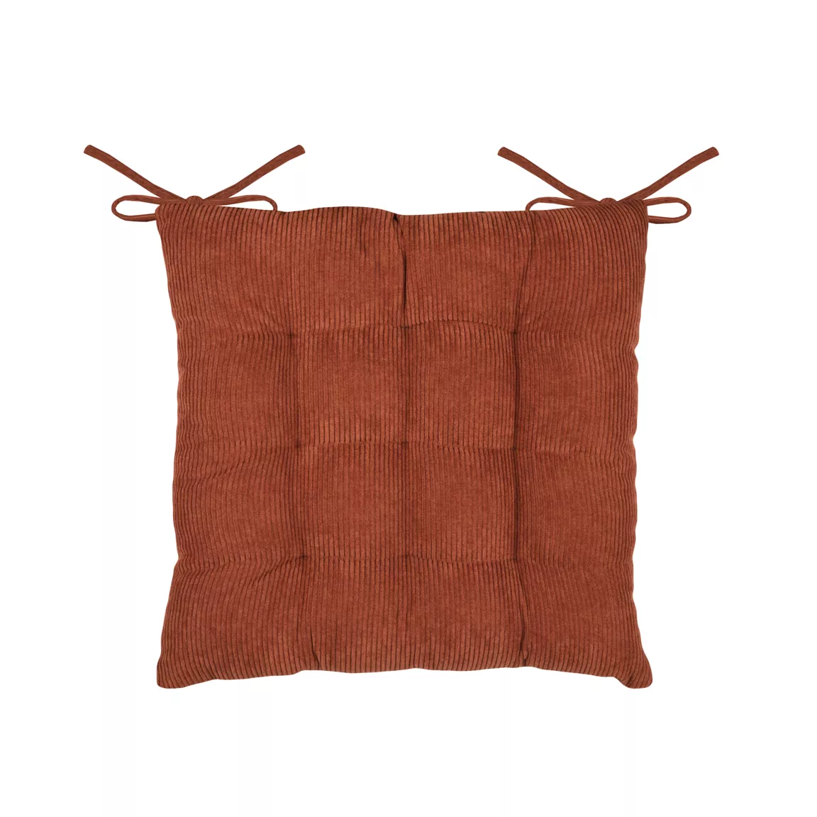 Coussin de chaise carré velours (38 x 38 cm) Dandy Terracotta