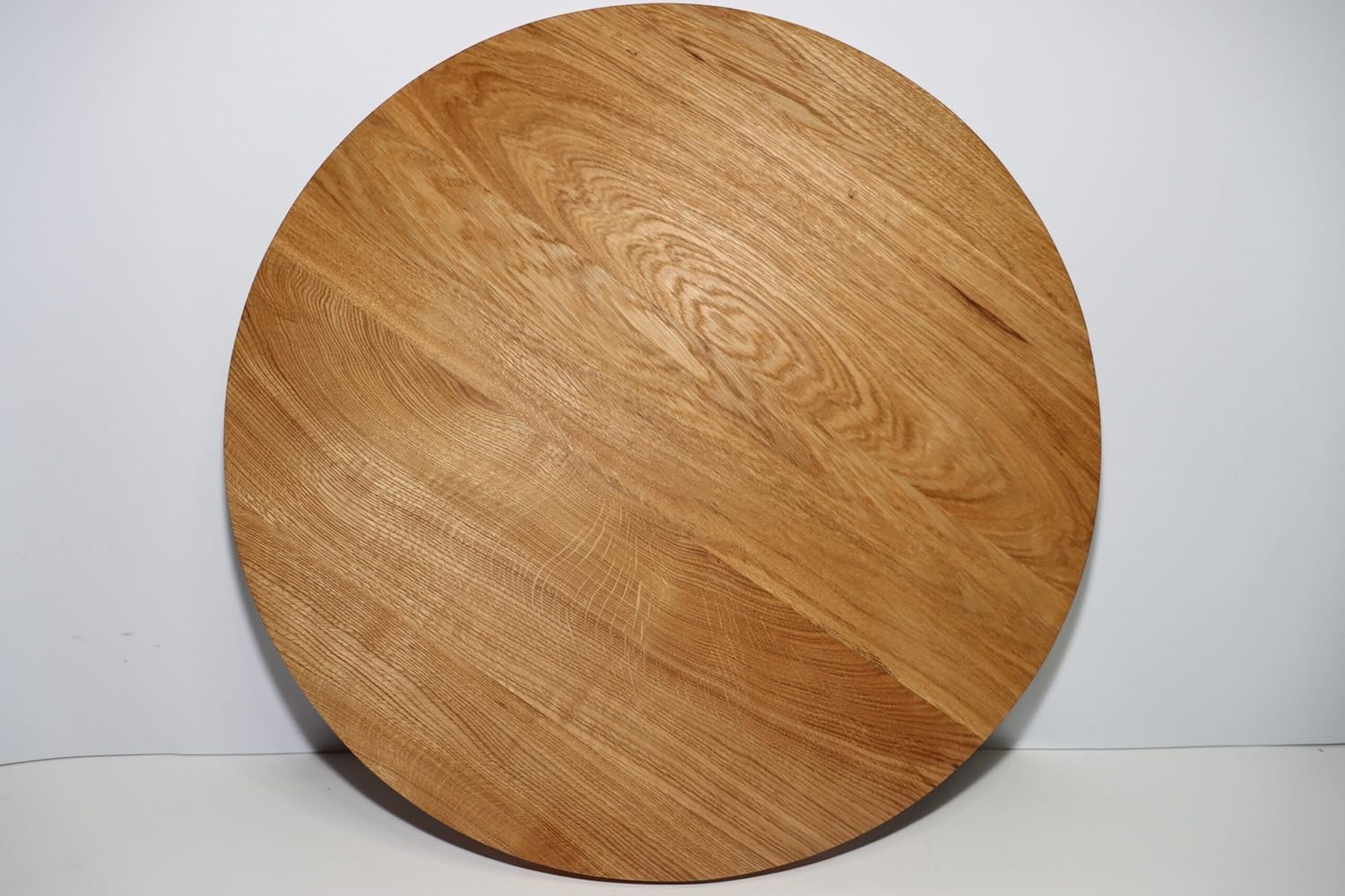 Tischplatte rund in Eiche massiv, geölt, 4cm stark, runde Holzplatte, Eiche Platte (Durchmesser 60cm)