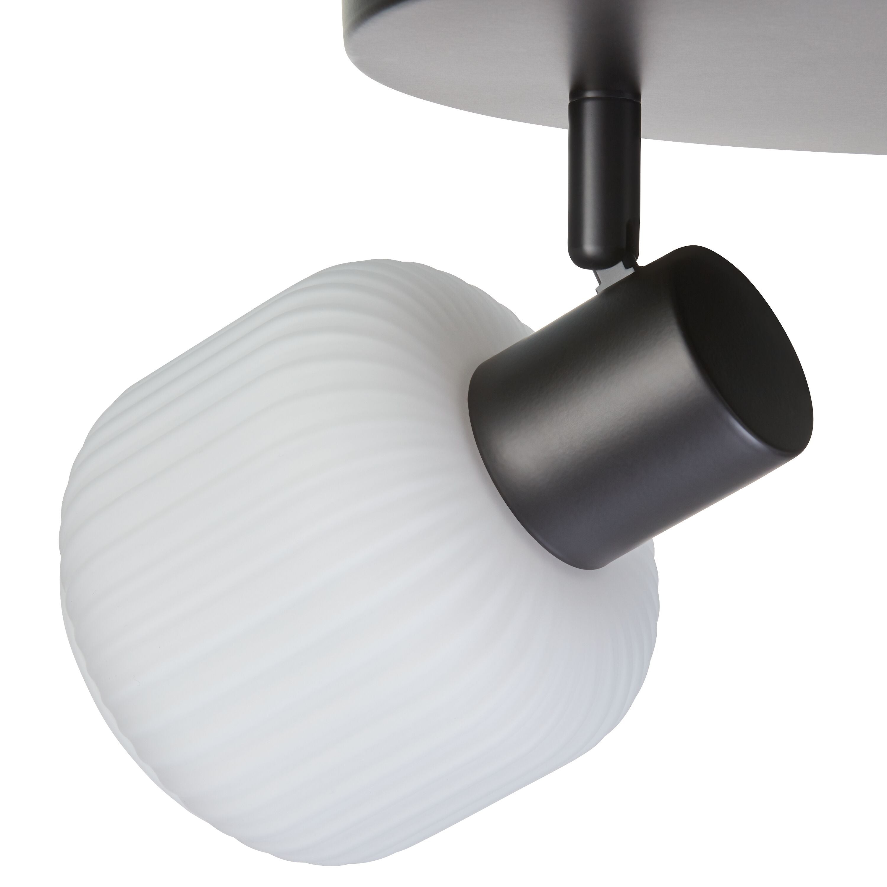 RINO Deckenspot 3flg. - Schwarz, Weiss / H: 15.0 cm x D: 22.0 cm