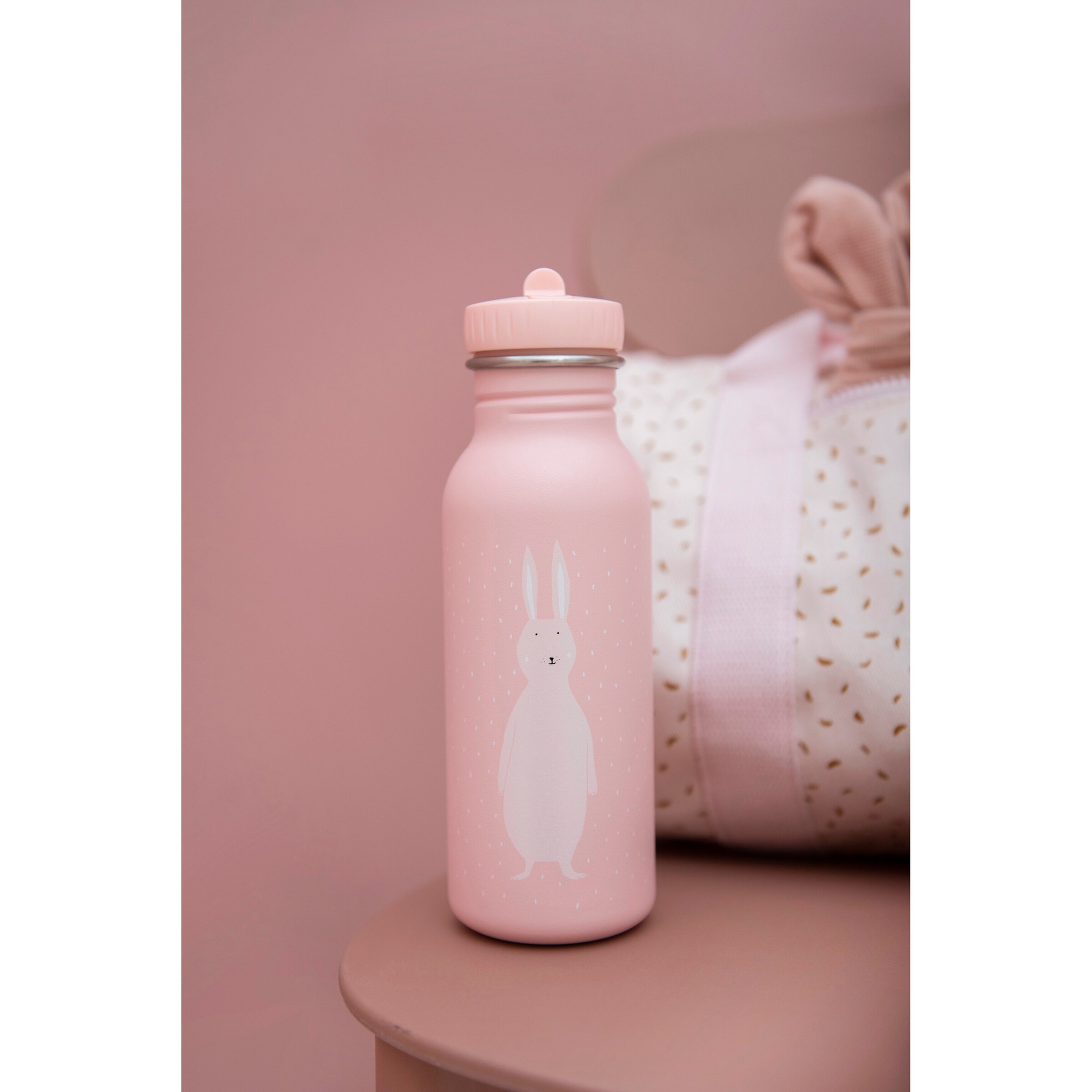 trixie Trinkflasche aus Edelstahl 500 ml Hase / rosa