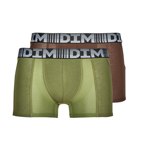 DIM - BOXER X2 - Bordeaux / Kaki