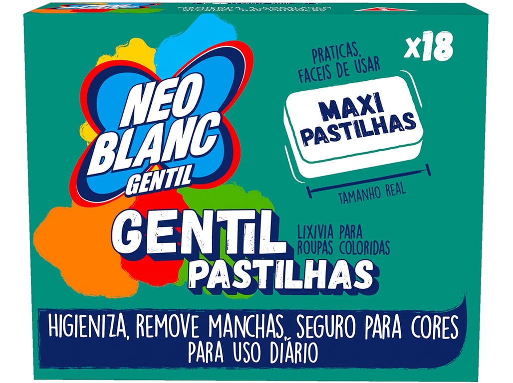 LIXIVIA DELICADA NEOBLANC GENTIL PASTILHAS 18UN