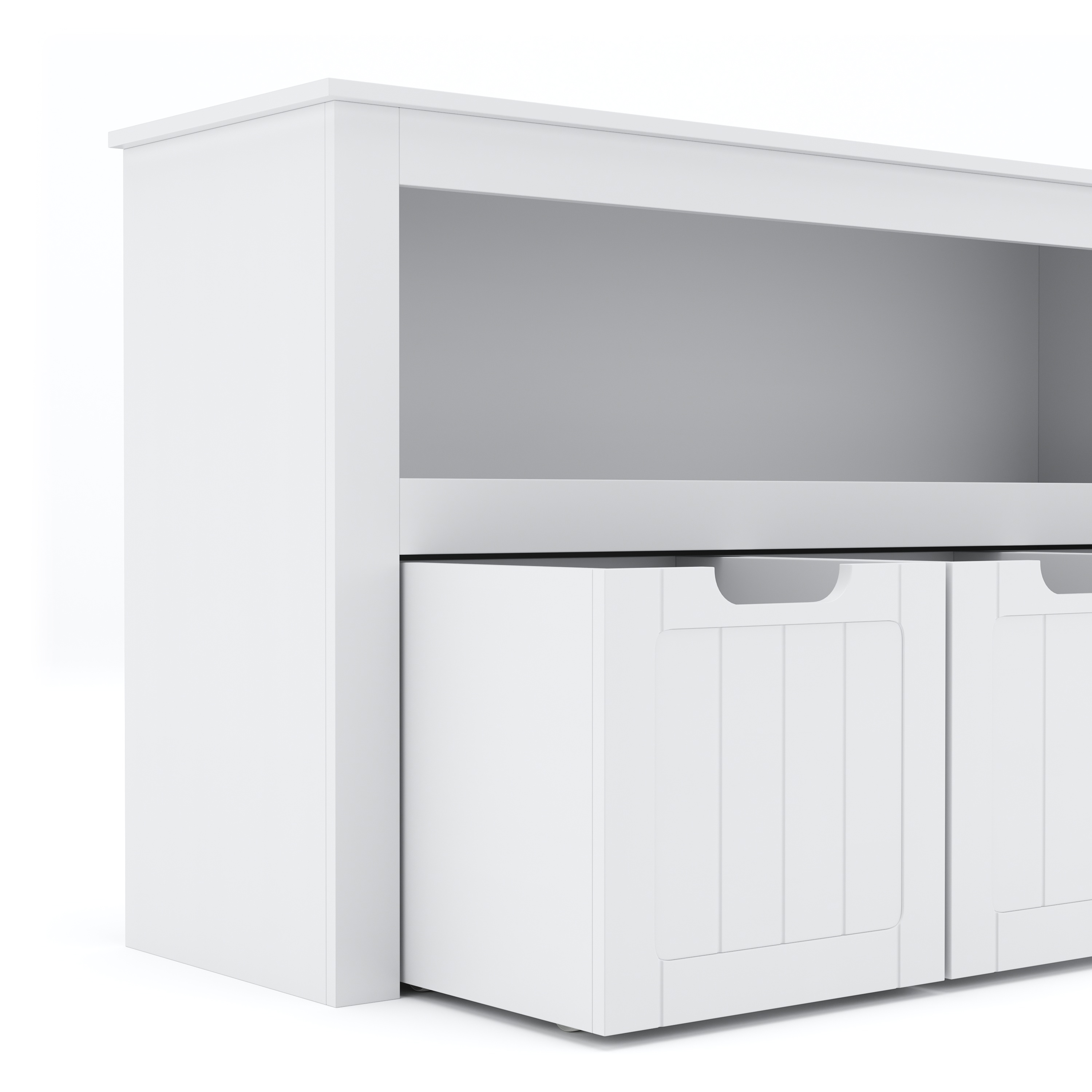 Regal mit Boxen Kinderzimmer 100 x 60 cm weiss