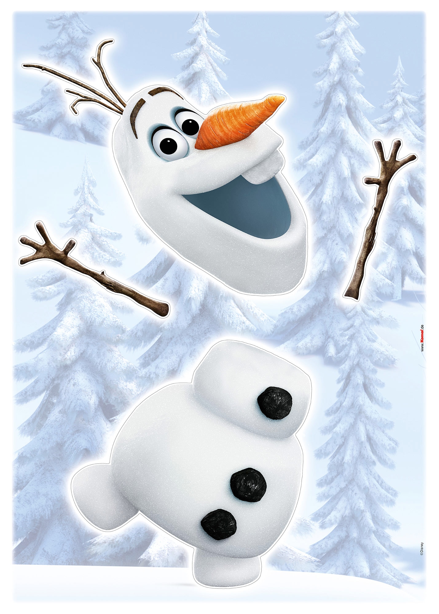 Komar Wandtattoo »Frozen Olaf« 50 x 70 cm (Breite x Höhe) - Kinderzimmer, Wandsticker