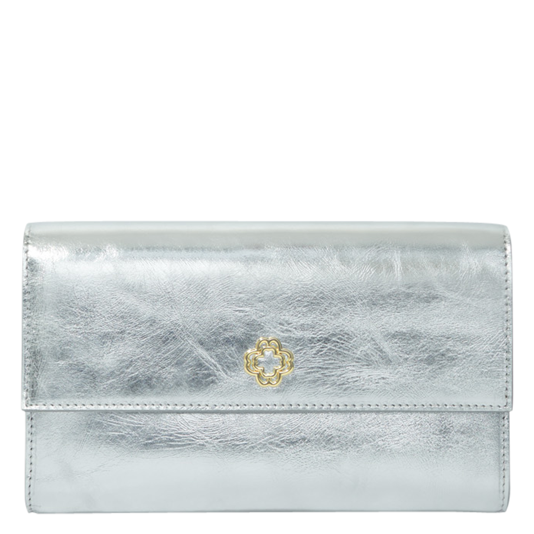 CLOVER WALK - Pochette en cuir | Argent