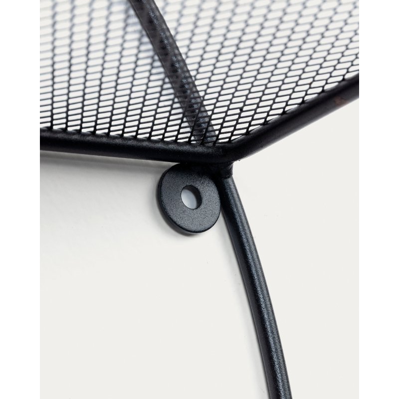 Étagère murale Across en acier avec finition noire Ø 55 cm