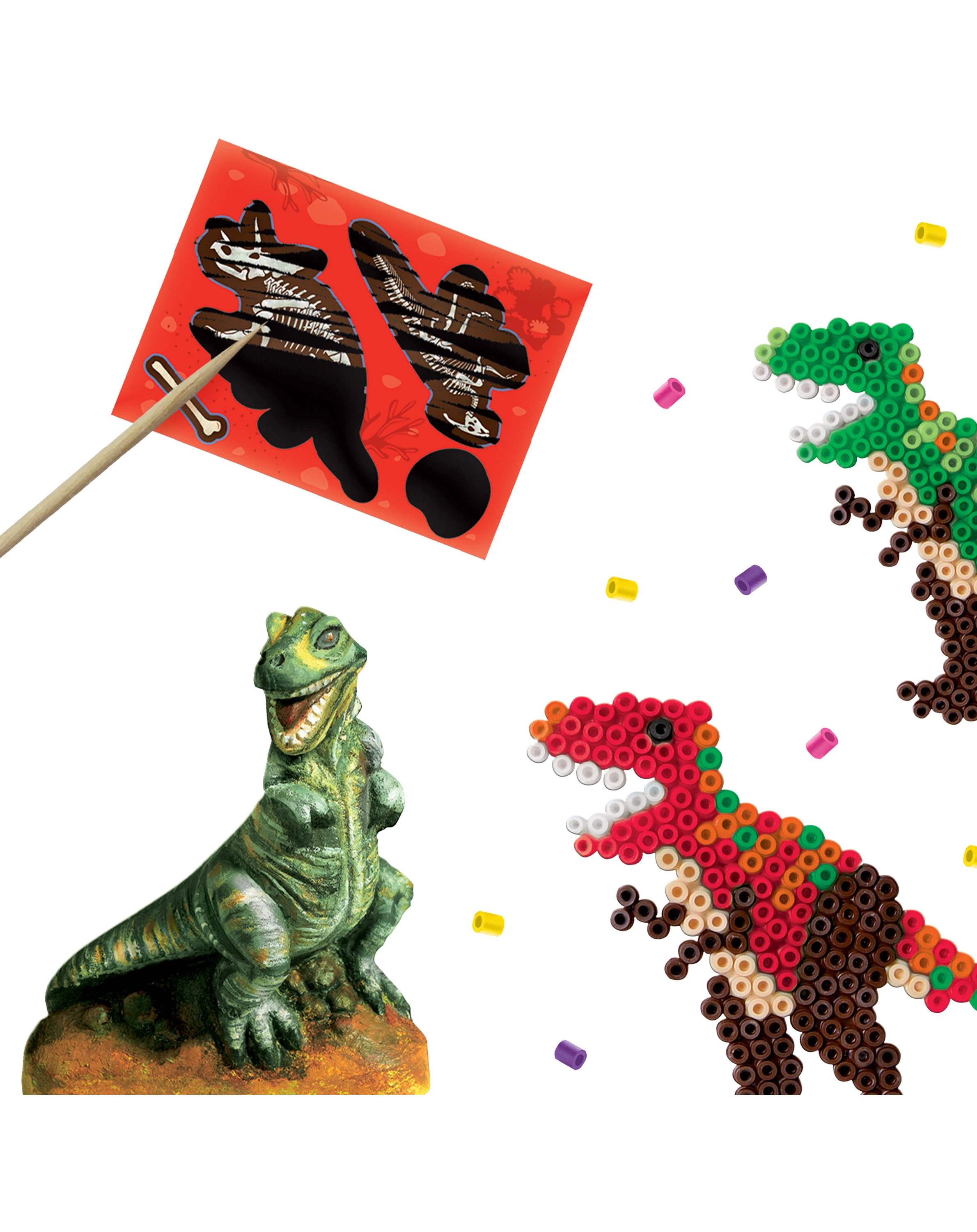 Bastelset DINOSAURIER 3-IN-1 in bunt