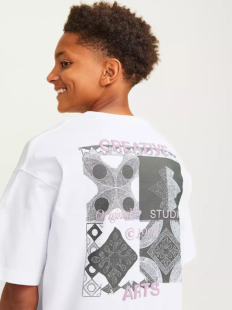 JACK & JONES Jungen T-Shirt  JORNOHO  weiss