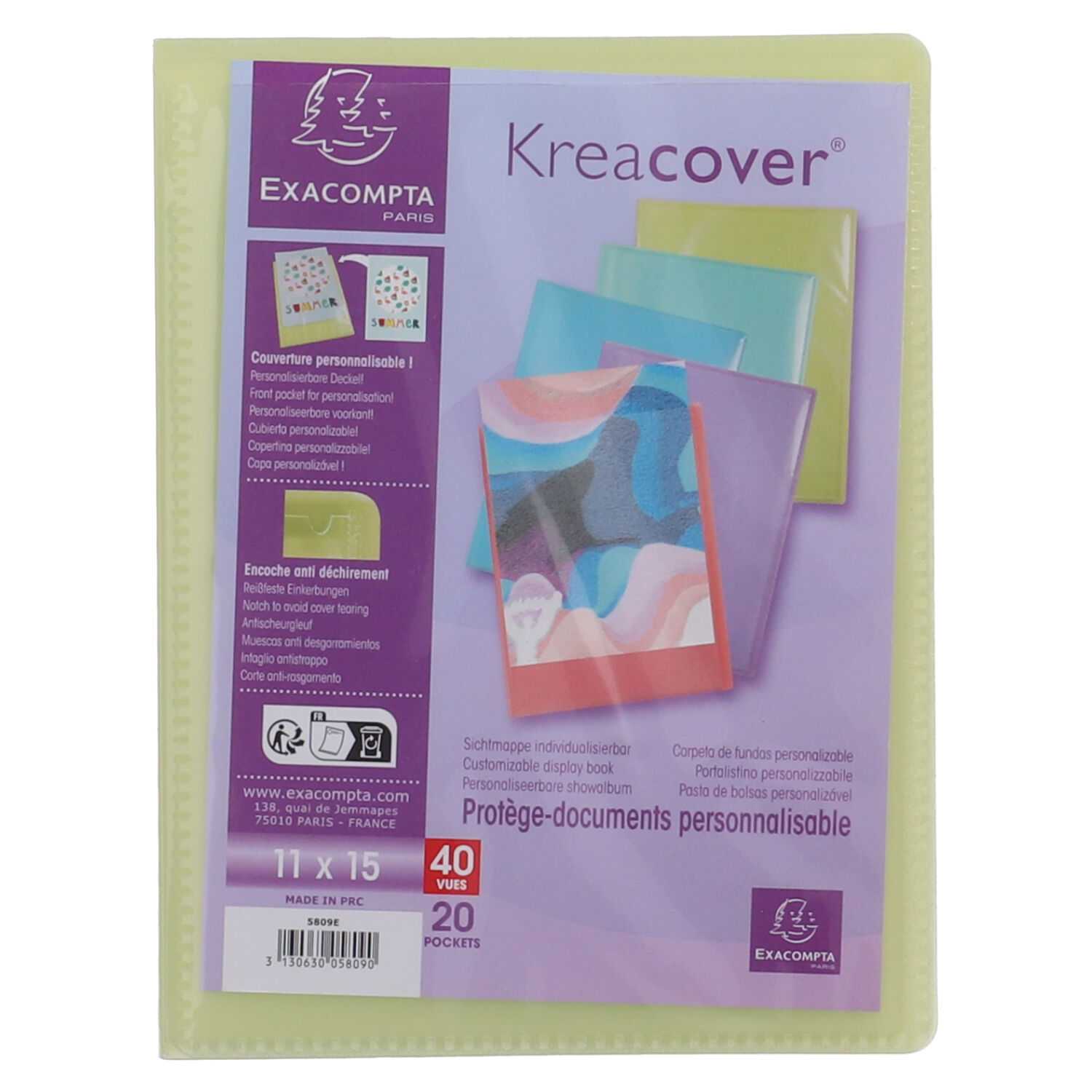 Sichtmappe 11x15cm PP Kreacover 20Hüllen