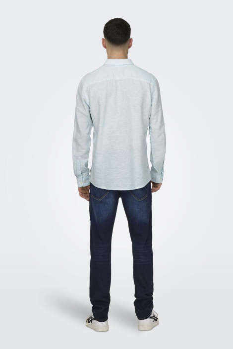 Only & Sons blauwe heren overhemd