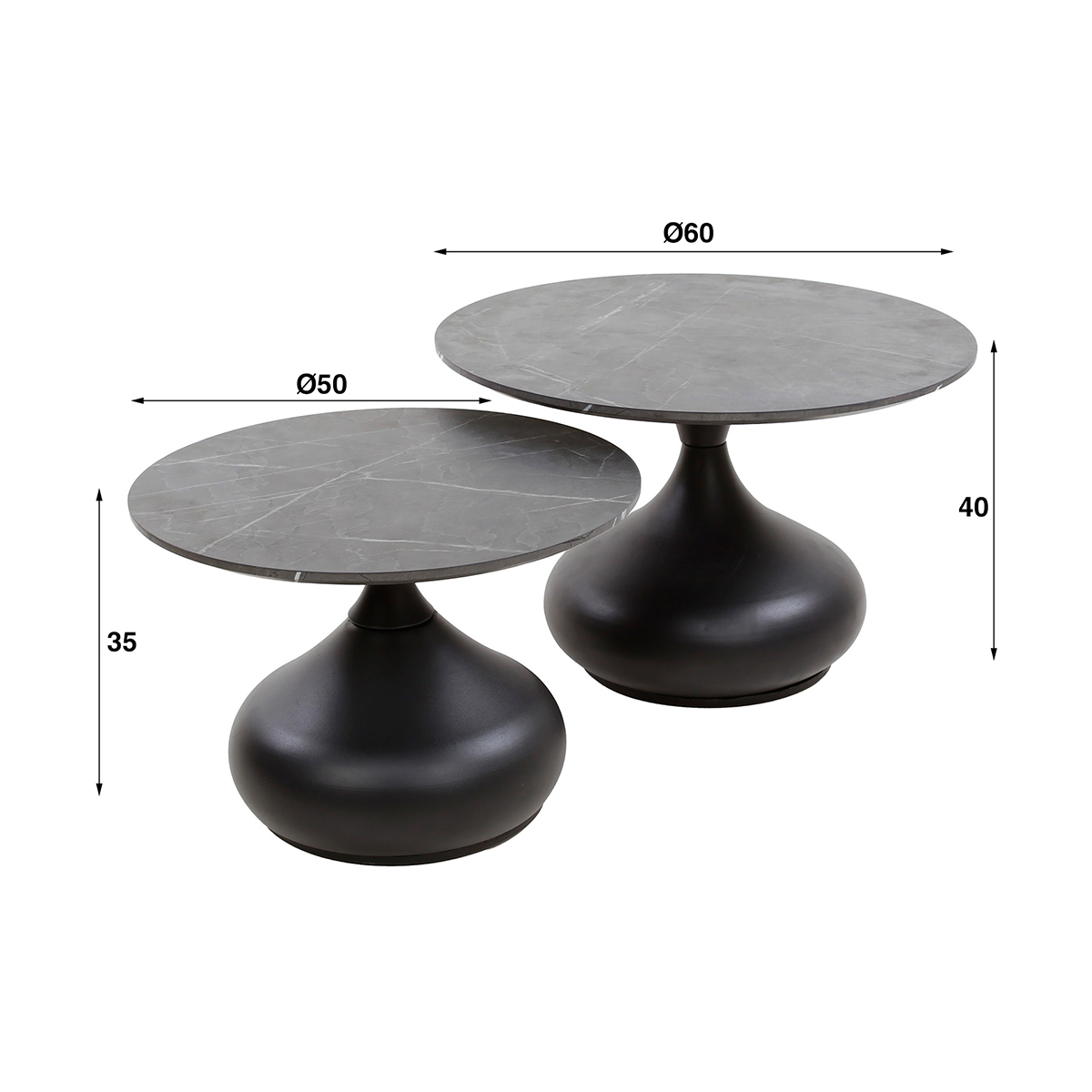 Salontafel Manchet (set van 2)