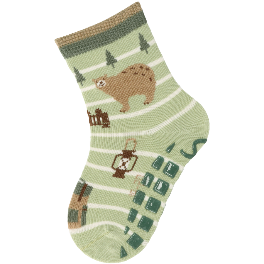 Sterntaler ABS-Söckchen Doppelpack CamperBär mittelblau