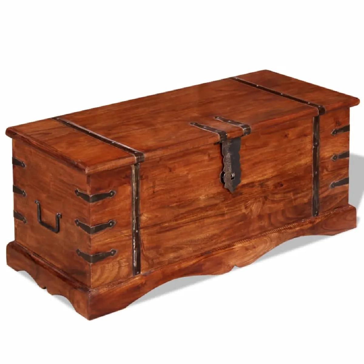 vidaXL Coffre de rangement Bois massif