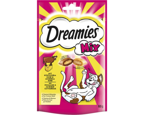 Kattensnack Dreamies Mix met kaas en rundvlees 60 g