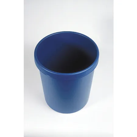 Helit H6106134 Groß-Papierkorb mit Rand, blau, 30l