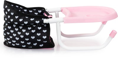Bayer Design Bordstol med Brett, Svart/Rosa