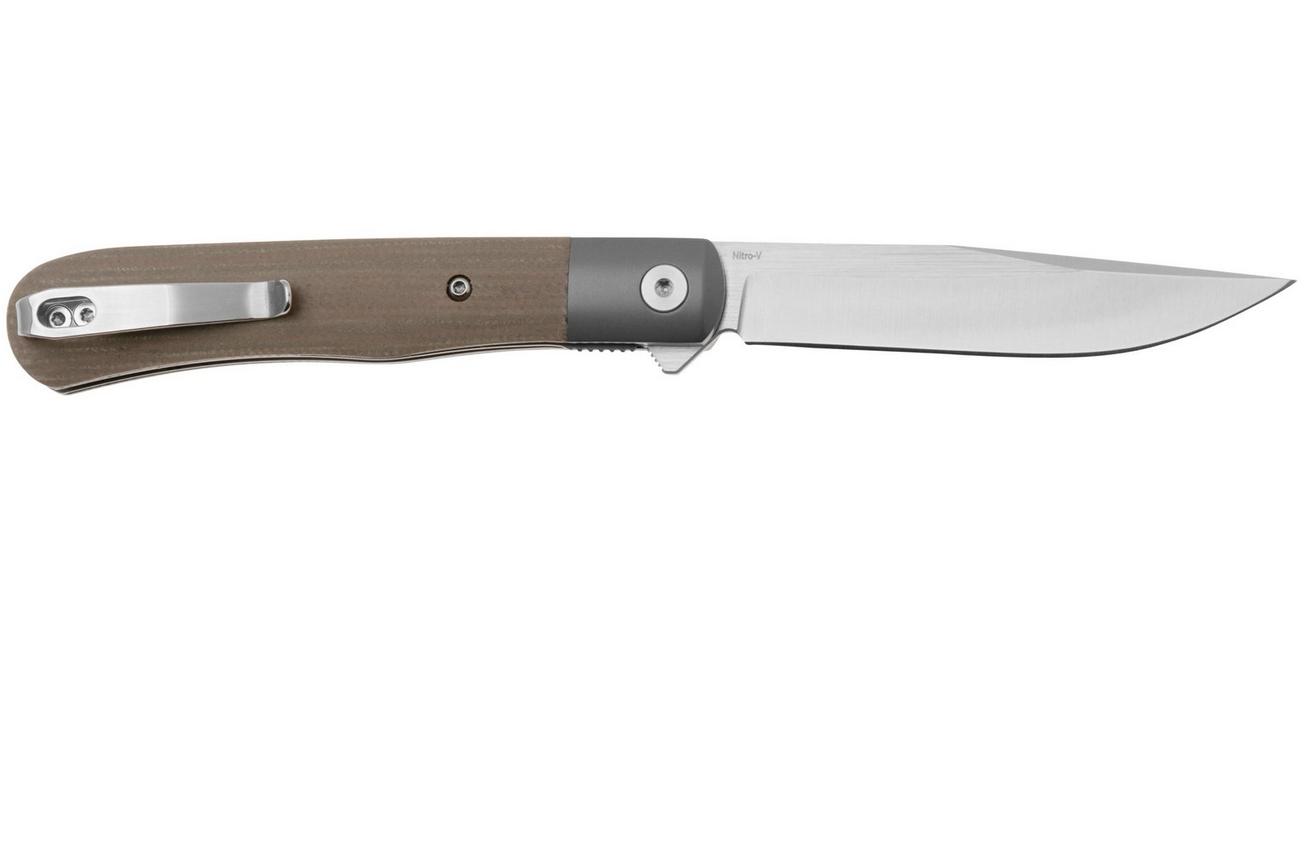 Böker Plus Modern Trapper Uno 01BO930 Nitro-V, Green Micarta, zakmes