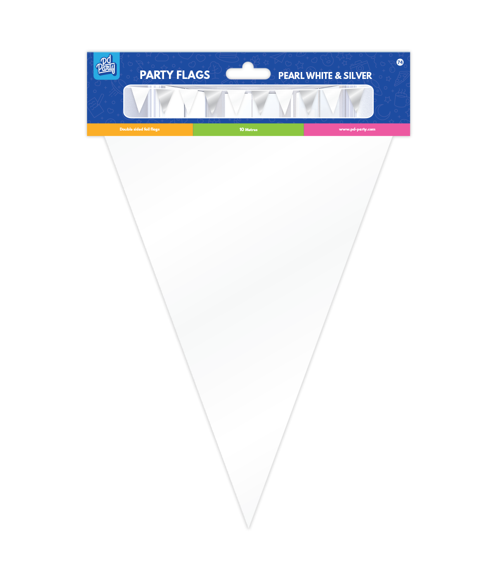 Witte Zilveren Slinger Metallic 10m