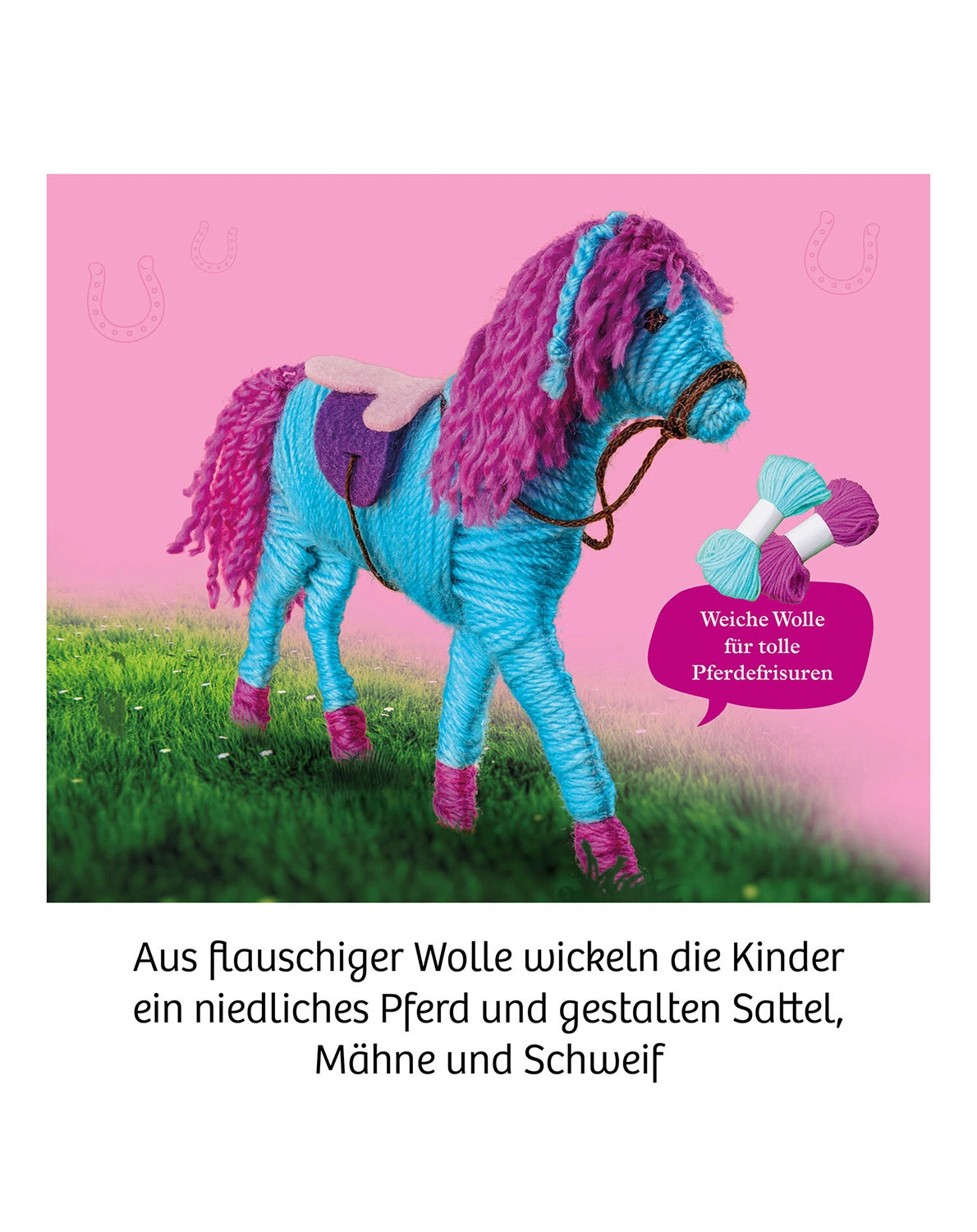 Bastelset TRAUMPFERD in rosa/hellblau
