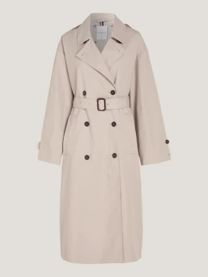 Trench coat de corte relaxado e abotoamento duplo