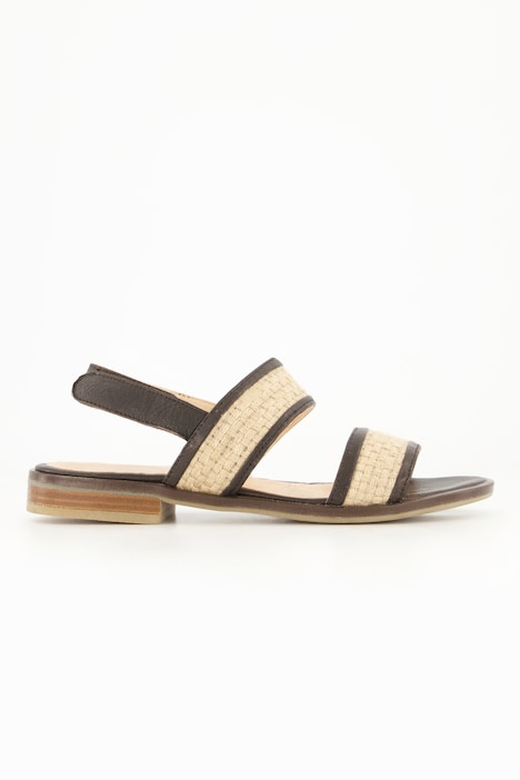 Leder-Sandalen, Flechtriemen, Weite H