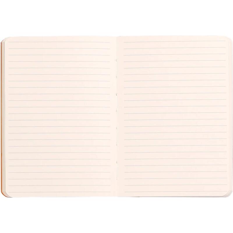 Rhodiarama carnet souple A6 144 pages ligné papier ivoire 90g fermeture élastique - Chocolat