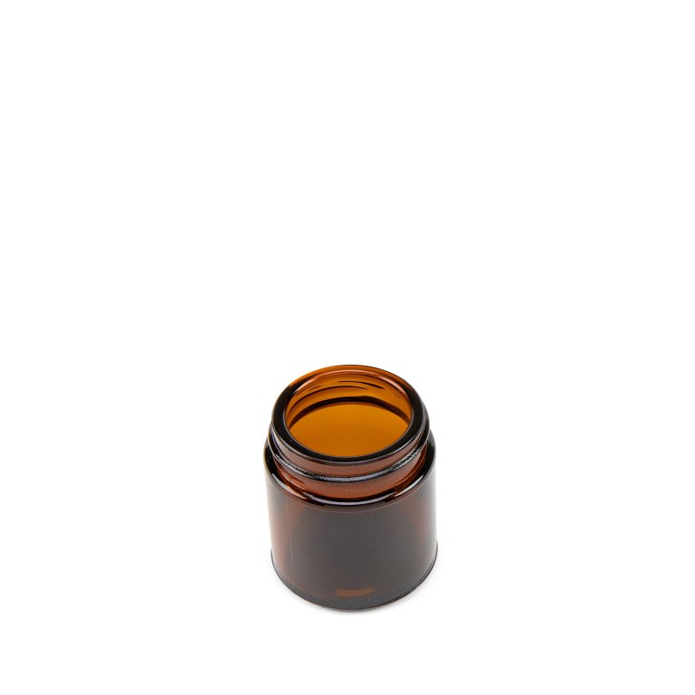 Glastiegel braun transparent