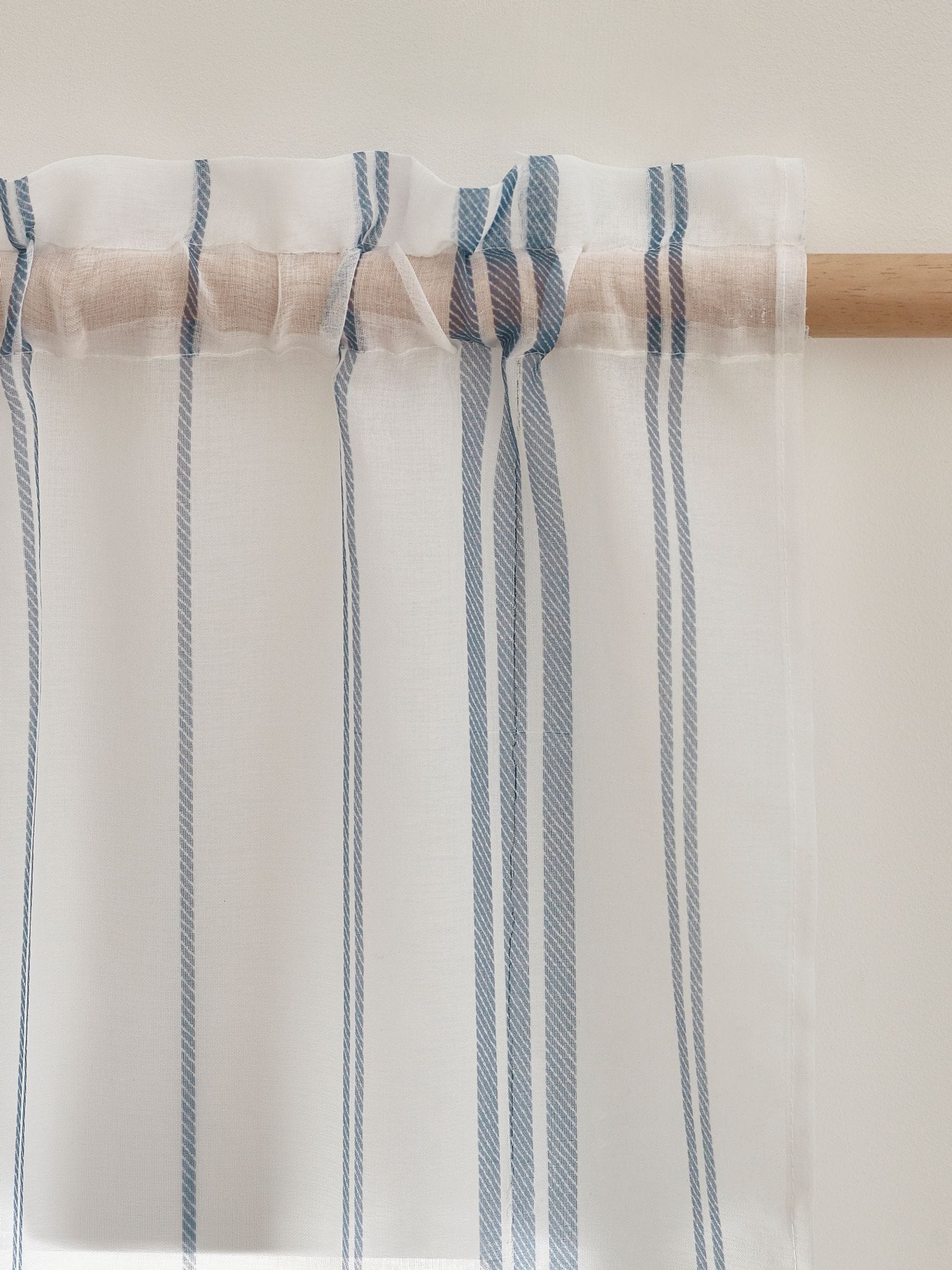 Catherine Lansfield Harbour Stripe Slot Top Voile Curtain
