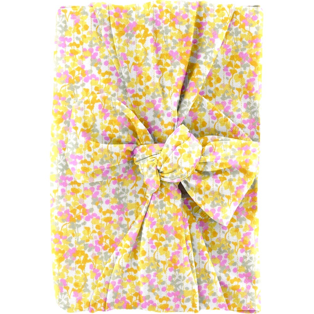 Furoshiki Grand 73 X 73 Cm Mimosa Jaune Rose